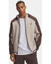 Under Armour - Unstoppable Fleece Full Zip Highland Buff Peppercorn - Lyst