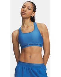 Under Armour - Crossback Mid Impact Bra Lingerie Midnight/ Xs (Us 0-2) Polyester/Elastane - Lyst