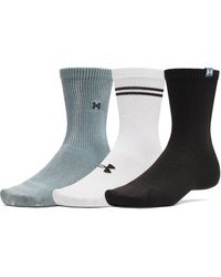 Under Armour - Ua Sportstyle Cotton 3-pack Crew Socks - Lyst