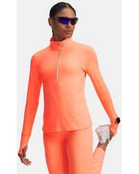 Under Armour - Launch Pro ½ Zip Electric Tangerine Reflective - Lyst