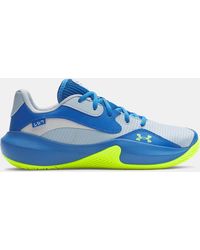 Under Armour - Lockdown 7 Low Basketball Shoes Calm Atlantis High Vis - Lyst