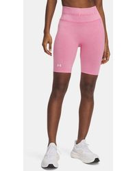Under Armour - Pantalón Corto De 18 Cm (7" Vanish Seamless Para Mujer Shaded Fuchsia Blanco - Lyst