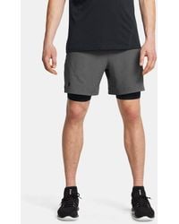 Under Armour - Vanish Woven 2-In-1 Shorts Castlerock - Lyst