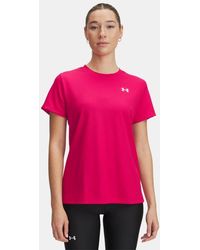 Under Armour - Tech Rib Short Sleeve Shaded Fuchsia - Lyst
