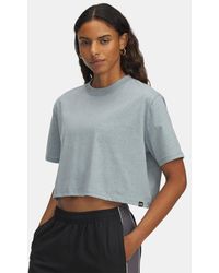 Under Armour - Haut À Manches Courtes Rival Pour Femme Jasper Light Heather Noir Blanc - Lyst