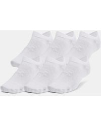 Under Armour - Essential 6-Pack No-Show Socks Halo - Lyst