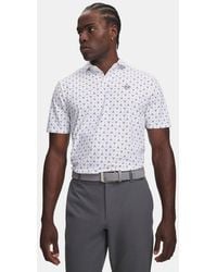 Under Armour - Drive Chill Printed Polo Midnight Midnight - Lyst