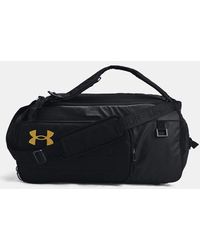 Under Armour - Borsone Zaino Contain Duo Medium Metallico Oro - Lyst