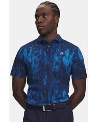 Under Armour - Drive Chill Printed Polo Aegean Midnight Mod - Lyst