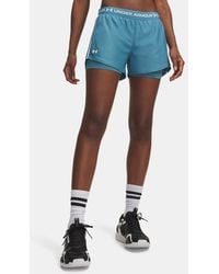 Under Armour - Pantalón Corto 2 En 1 Tech Play Up Para Mujer Boundless Boundless Blanco - Lyst