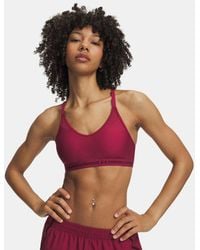 Under Armour - Crossback Low Sports Bra Claret Ox Blood - Lyst