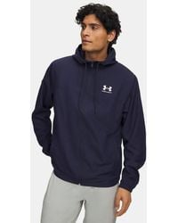 Under Armour - Rival Woven Windbreaker Midnight Midnight - Lyst