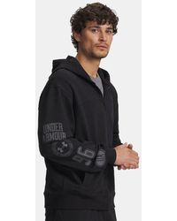 Under Armour - Rival Lightweight Graphic Full Zip Castlerock - Lyst