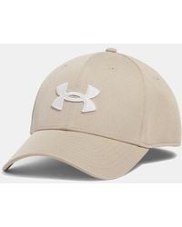 Under Armour - Cappello Blitzing Low Stretch Fit Da Uomo City Khaki Bianco Quartz - Lyst