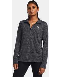 Under Armour - Tech 1/2 Zip - Solid, Zwart//wit, Lg - Lyst