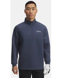 Under Armour - Parte De Arriba Con Media Cremallera Drive Pro Hybrid Para Hombre Downpour Negro - Lyst