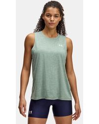 Under Armour - Tech Twist Tanktop Für Damen Silica Weiß - Lyst