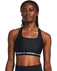 Under Armour - Armour® Mid Crossback Printed Sports Bra - Lyst