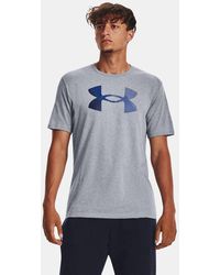 Under Armour - Big Logo Fill Short Sleeve Steel Light Heather - Lyst