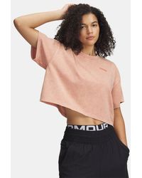 Under Armour - T-Shirt Hwt Wash Ss Tee Canyon/ Canyon - Lyst