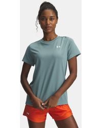 Under Armour - Camiseta De Manga Corta Tech Para Mujer Serpentine Blanco - Lyst