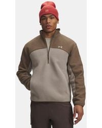 Under Armour - Coldgear Infrared Basecamp Fleece ½ Zip Desert Taupe Timberwolf Taupe Timberwolf Taupe - Lyst