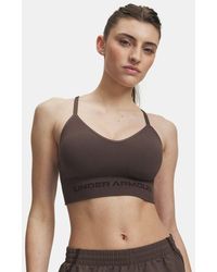 Under Armour - Vanish Seamless Low Sports Bra Peppercorn Kona - Lyst