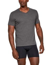 Under Armour Charged Cotton V-neck Undershirt - 2-pack - Gray