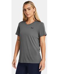 Under Armour - Camiseta De Manga Corta Tech Para Mujer Castlerock Negro - Lyst