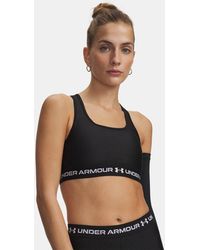 Under Armour - Brassière De Sport À Dos Croisé Et Maintien Modéré Armour Pour Femme Ultimate Blanc - Lyst