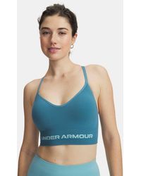 Under Armour - Vanish Seamless Low Sports Bra Boundless Haze - Lyst