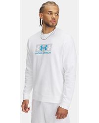 Under Armour - Rival Terry Logo Crew Mod Ether - Lyst