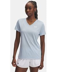 Under Armour - Tech
Kurzarm-Oberteil Mit V-Ausschnitt Für Damen Calm Weiß - Lyst