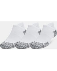Under Armour - Ua Armourdry® Run Cushion 3-pack No Show Socks - Lyst