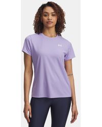 Under Armour - Maglia A Maniche Corte Tech Rib Da Donna Transparent Bianco - Lyst