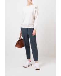 Brunello Cucinelli Klassischer Cashmere-Pullover Beige 100% Cashmere Made in Italy - Natur