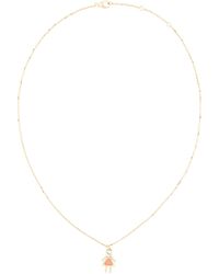 Damen Schmuck Halsketten Yvonne Léon Kette Aus 18 Karat Gelb Und Weißgold Mit Diamant in Mettallic 