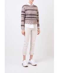 Brunello Cucinelli Woll-Cashmere-Pullover mit Paillettendetails Beige/Multi - Mehrfarbig