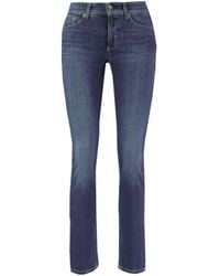 Cambio - Slim-Fit Jeans 'Parla' Mittelblau - Lyst