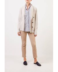 Brunello Cucinelli Cashmere-Cardigan Beige 100% Cashmere Made in Italy - Natur
