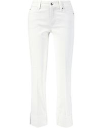 Cambio Straight-Leg Jeans 'Straight Short' Weiß - Mehrfarbig