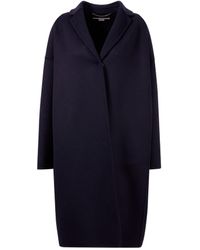 Stella McCartney Klassischer Woll-Mantel Marineblau