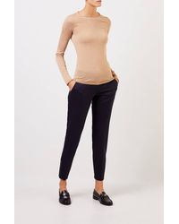 Stella McCartney Woll-Hose 'Vivian' mit Reißverschlüssen Marineblau