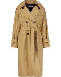 Acne Studios Baumwolle-Trenchcoat Beige in Natur Damen Bekleidung Mäntel Regenjacken und Trenchcoats