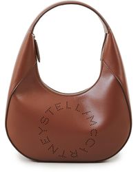 Stella McCartney - Handtasche 'Small Shoulder Bag Logo' Braun - Lyst