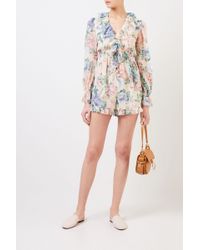 Zimmermann Baumwoll-Seiden-Jumpsuit mit Print Multi - Mehrfarbig