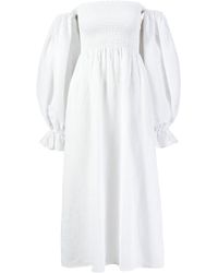 Sleeper Leinen-Kleid 'Atlanta' Weiß