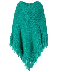 Matchless Wolle Cape in Grün Damen Bekleidung Pullover und Strickwaren Ponchos und Ponchokleider 