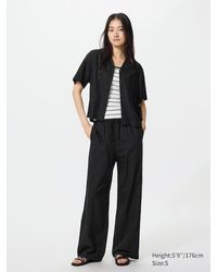 Uniqlo - Linen Blend Easy Trousers (Longer) - Lyst