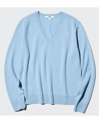 Uniqlo - 100% Cashmere V Neck Jumper - Lyst